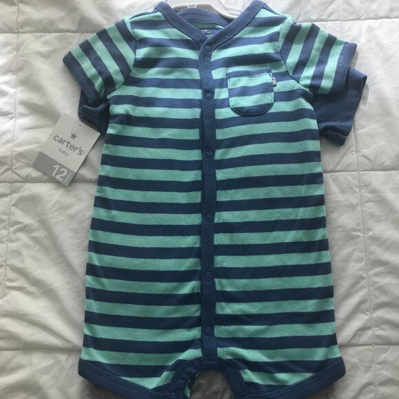 Carter's Two-Pack Rompers Size 12M New with Tags! - Picture 2 of 8